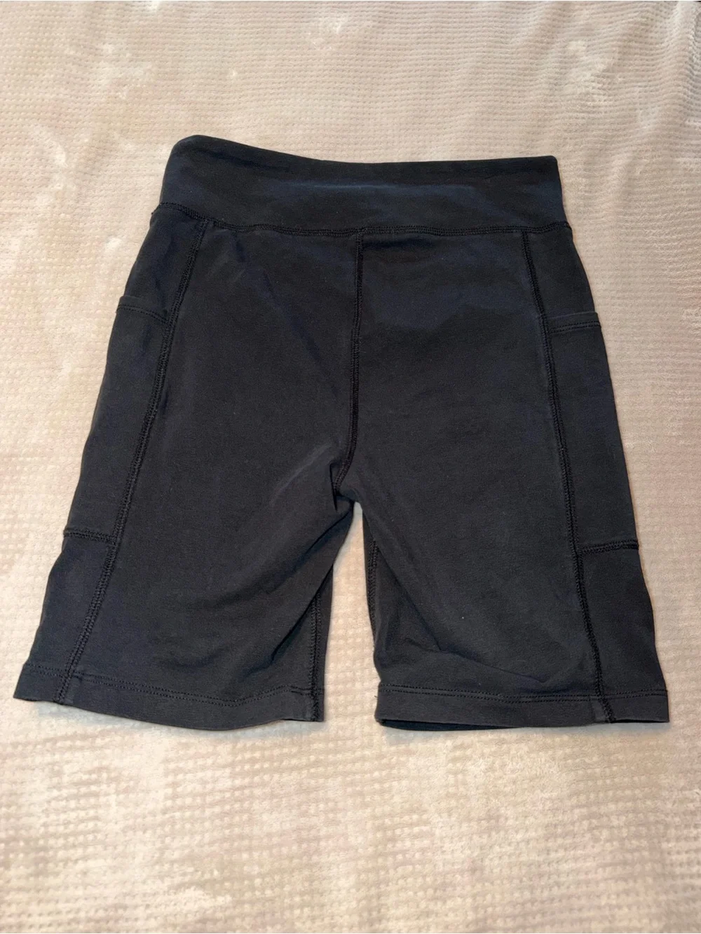J. Crew Women's Black High-Waist Performance Bike Shorts Small